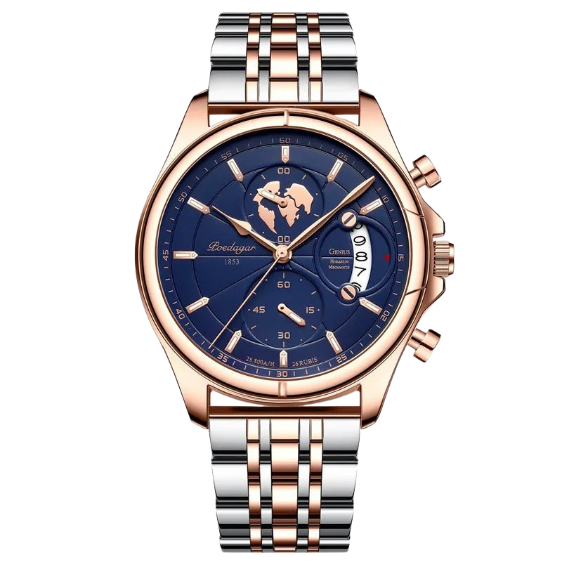 POEDAGAR Worldwide Rosesilber, Blau