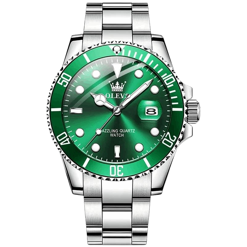 OLEVS Quartz Dial Silbergrün
