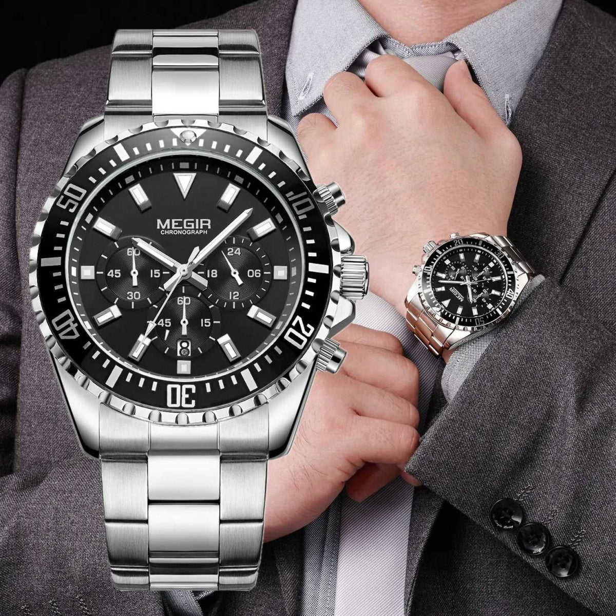 MEGIR Militar Silberschwarz - Chronoxis