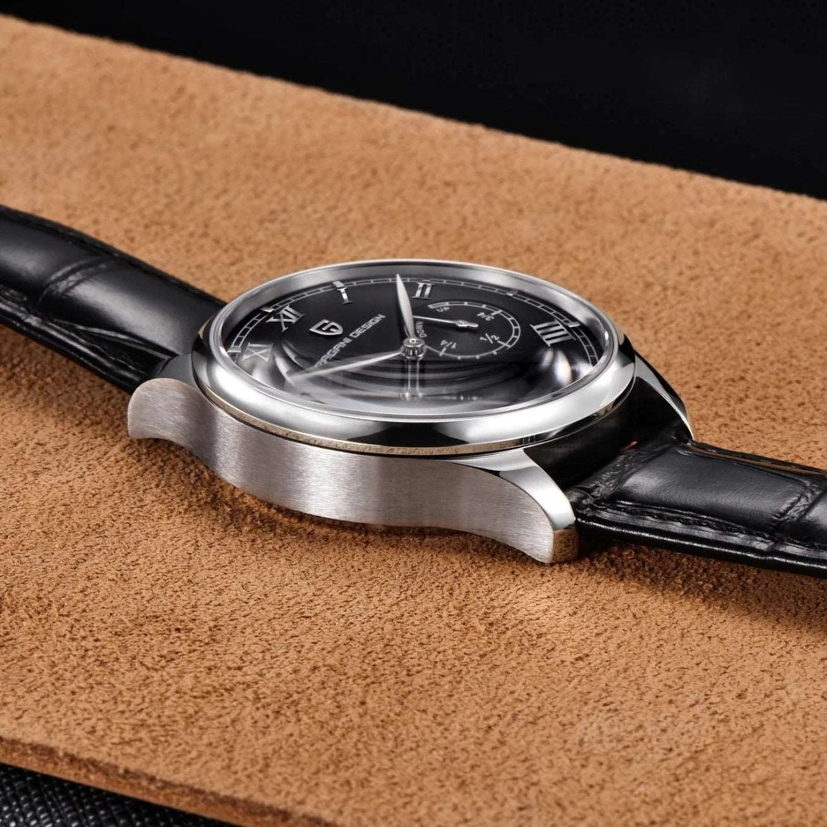 PAGANI DESIGN Top Brand Leder Schwarz - Chronoxis