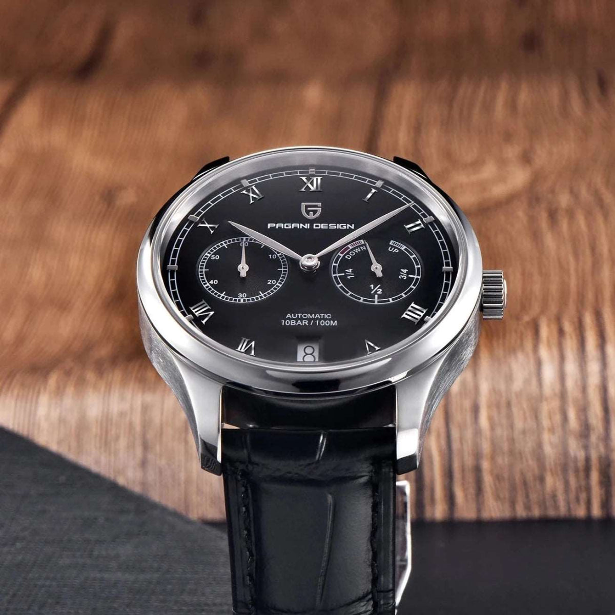 PAGANI DESIGN Top Brand Leder Schwarz - Chronoxis
