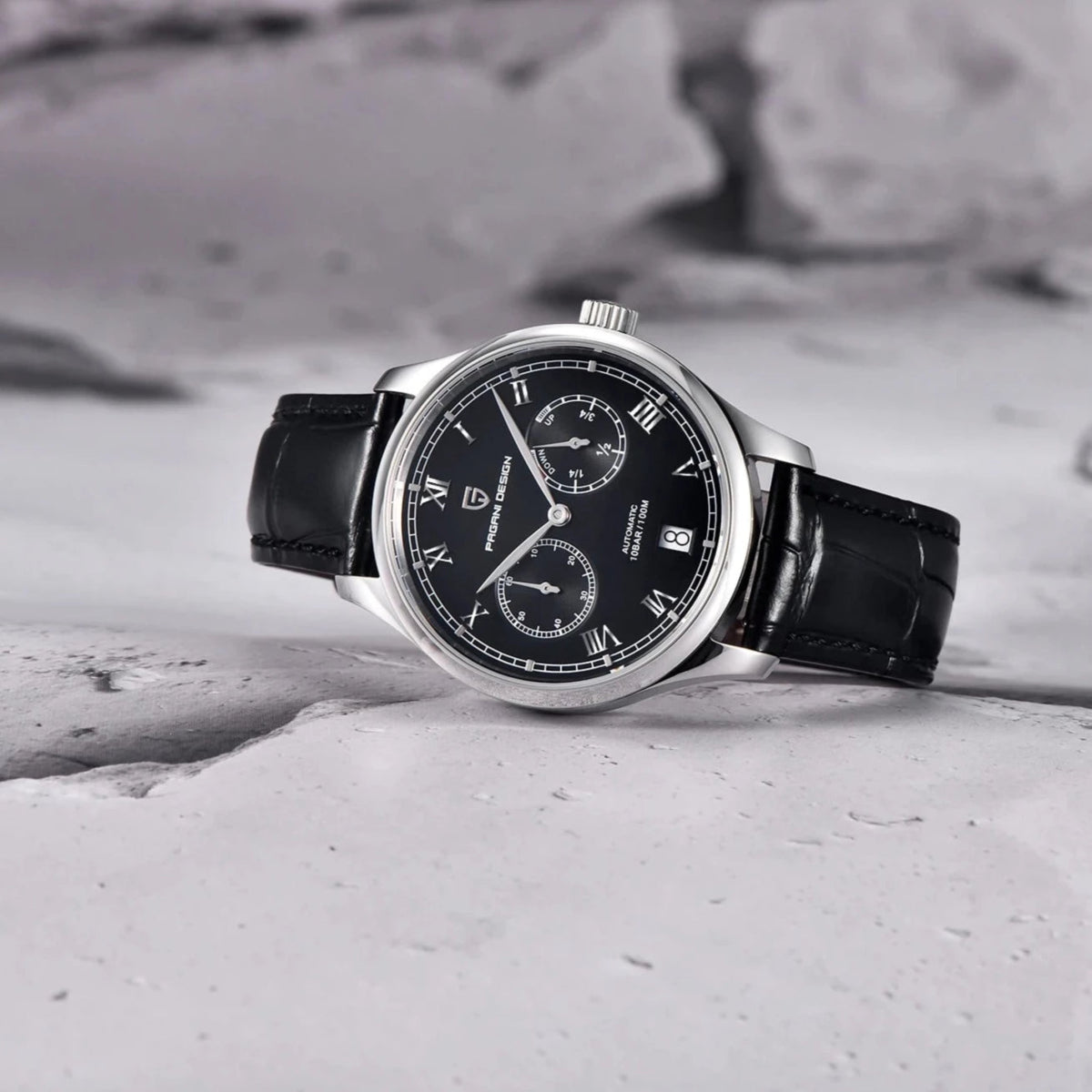 PAGANI DESIGN Top Brand Leder Schwarz - Chronoxis