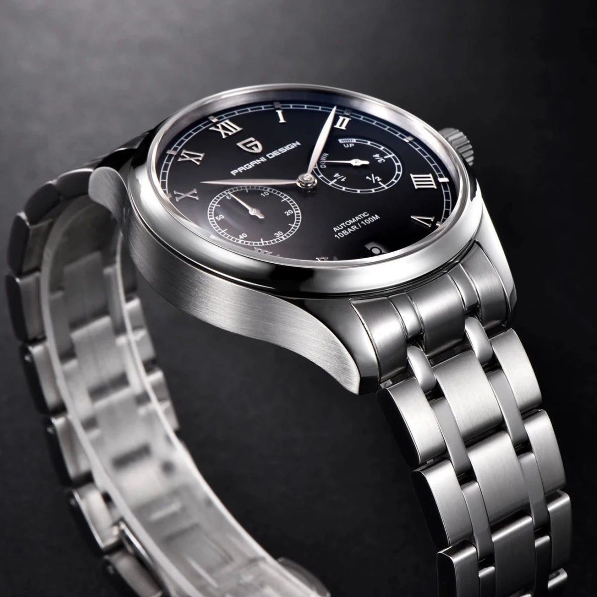 PAGANI DESIGN Top Brand Silberschwarz - Chronoxis
