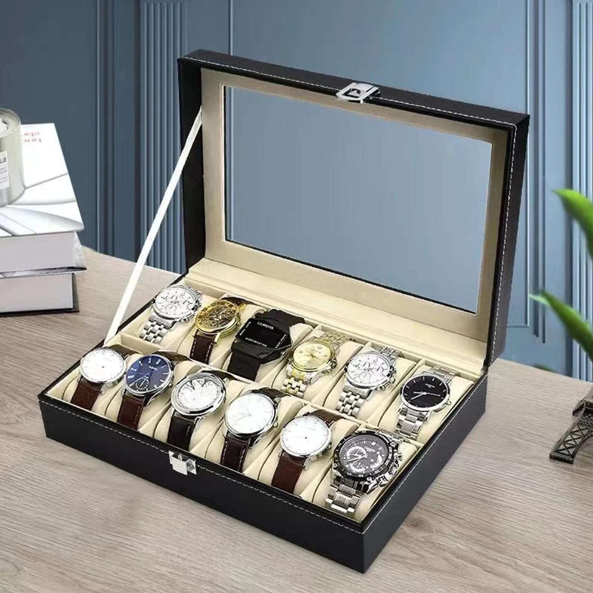 Uhrenbox mit 12 Fächer - Chronoxis