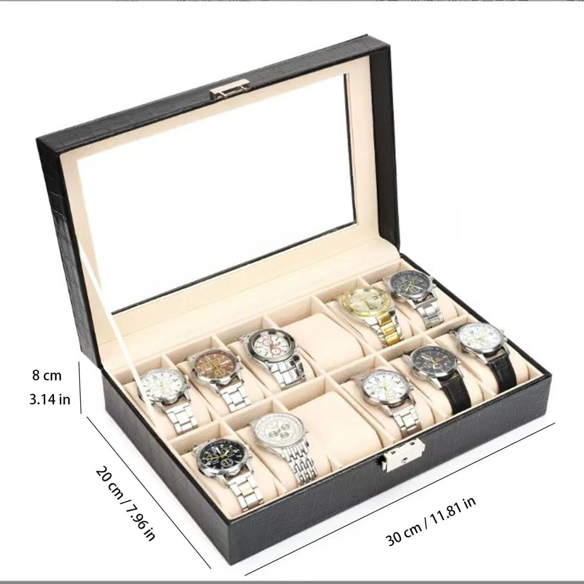 Uhrenbox mit 12 Fächer - Chronoxis